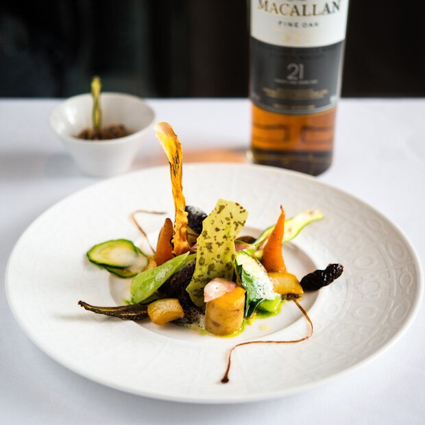 Venison with Seasonal Vegetables and a Whisky Butter Sauce
