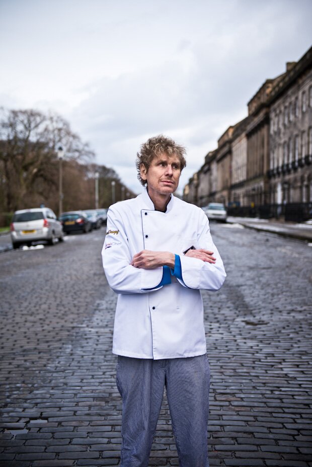 Paul outside his restaurant on Royal Terrace