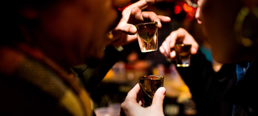 “Barkeep: a shot and a beer”